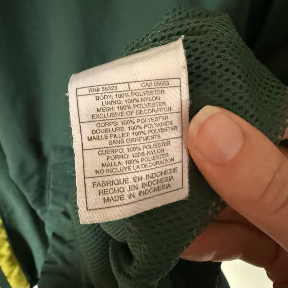 Nike Oregon Ducks Full Zip Track Jacket Green Yellow Vintage NCAA - Picture 5 of 7